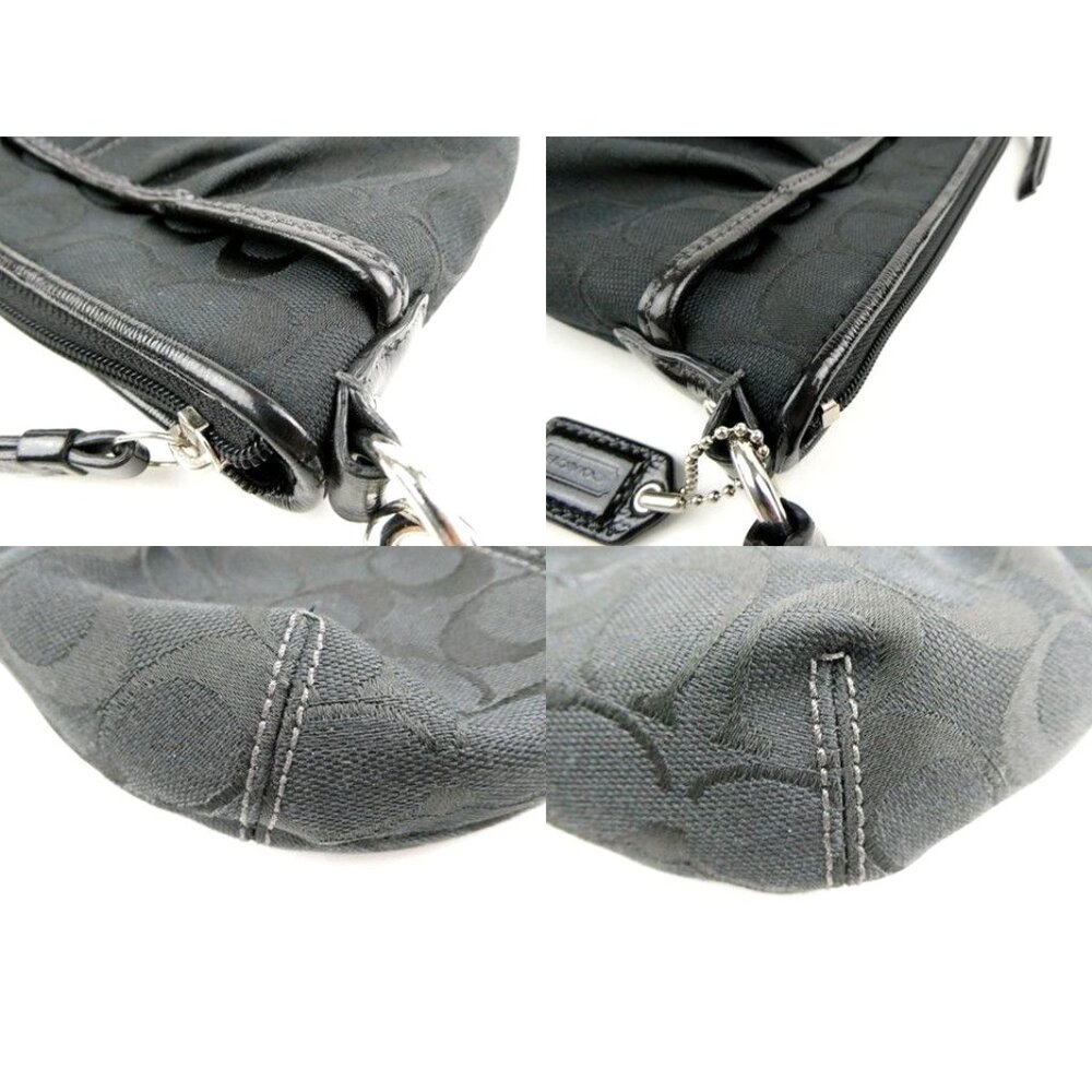 Coach Black Signature Fabric Crossbody Bag - Picture 11 of 13